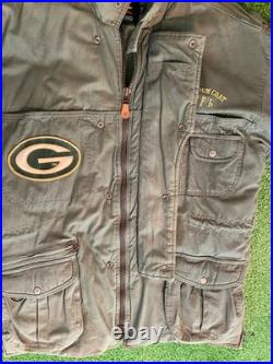 Vintage Green Bay Packers Stadium Coat Mirage NFL Jacket Long Mens L 90s RARE