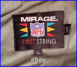 Vintage Green Bay Packers Stadium Coat Mirage NFL Jacket Long Mens L 90s RARE