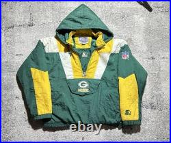 Vintage Green Bay Packers Starter Jacket Men Large Green Hooded PRO LINE NFL 90s Vintage Green Bay Packers Starter Jacket Men Large Green Hooded PRO LINE NFL 90s