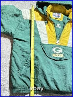 Vintage Green Bay Packers Starter Jacket Men Large Green Hooded PRO LINE NFL 90s Vintage Green Bay Packers Starter Jacket Men Large Green Hooded PRO LINE NFL 90s