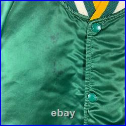 Vintage Green Bay Packers Starter Satin Bomber Jacket Xl Made Usa Nfl Pro Line
