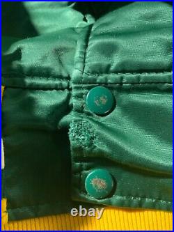 Vintage Green Bay Packers Starter Satin Bomber Jacket Xl Made Usa Nfl Pro Line