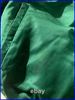 Vintage Green Bay Packers Starter Satin Bomber Jacket Xl Made Usa Nfl Pro Line