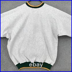 Vintage Green Bay Packers Sweater Adult XL Gray Super Bowl Pullover Mens 17048