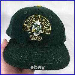 Vintage Green Bay Packers The Pack 1961 Snapback Hat Cap Mens NFL USA Made OSFM