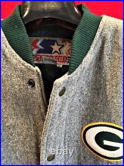 Vintage Green Bay Packers Throwback Wool Varsity Starter Jacket X Large Nice
