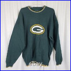 Vintage Green Bay Packers Tundra Canada Knit Sweater Mens XL Cotton NFL Football
