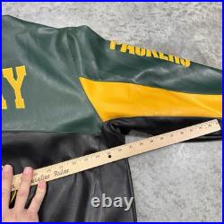 Vintage Green Bay Packers jacket mens Large Faux Leather NFL deadstock NWT RARE Vintage Green Bay Packers jacket mens Large Faux Leather NFL deadstock NWT RARE