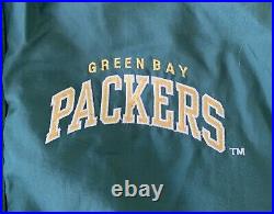 Vintage Green Bay Starter ProLine Insulated Jacket Detachable Hood Large