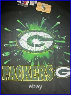 Vintage Mens Green Bay Packers Cosmic Tee XL