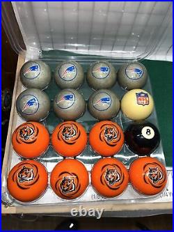 Vintage NFL Cue Billiards Balls Green Bay Packers & Dallas Cowboys