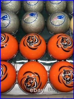 Vintage NFL Cue Billiards Balls Green Bay Packers & Dallas Cowboys