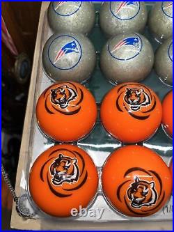 Vintage NFL Cue Billiards Balls Green Bay Packers & Dallas Cowboys
