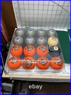 Vintage NFL Cue Billiards Balls Green Bay Packers & Dallas Cowboys