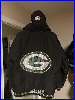 Vintage NFL Green Bay Packers Puffer Parka Starter Jacket Medium Bomber Rare