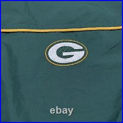Vintage Nike Green Bay Packers Jacket XXL Green Yellow Reversible Full Zip 2000