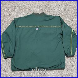 Vintage Nike Green Bay Packers Jacket XXL Green Yellow Reversible Full Zip 2000