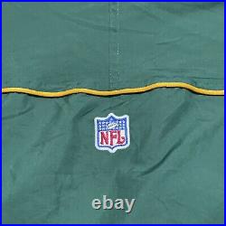 Vintage Nike Green Bay Packers Jacket XXL Green Yellow Reversible Full Zip 2000