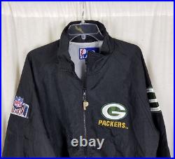 Vintage Pro Player Green Bay Packers Windbreaker Track Suit Jacket Pants Mens L