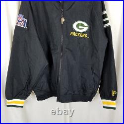 Vintage Pro Player Green Bay Packers Windbreaker Track Suit Jacket Pants Mens L