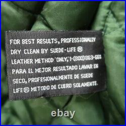 Vintage Pro Player NFL Green Bay Packers Black Leather Jacket Men's XL