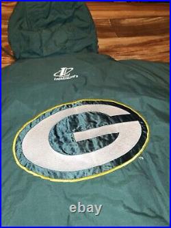 Vintage Rare Green Bay Packers Logo Athletic Double Sharktooth Jacket Size L/XL