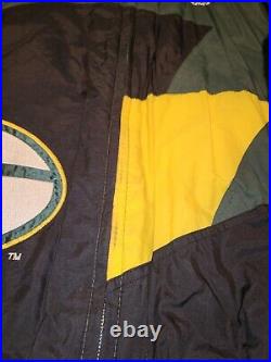 Vintage Rare Green Bay Packers Logo Athletic Double Sharktooth Jacket Size L/XL