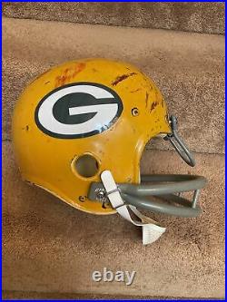 Vintage Rawlings HC5 Suspension Football Helmet Green Bay Packers Size 7 1/2