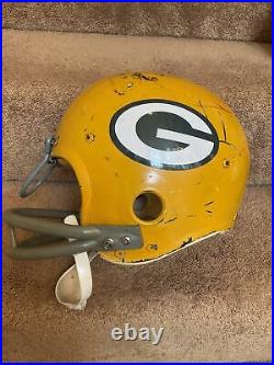 Vintage Rawlings HC5 Suspension Football Helmet Green Bay Packers Size 7 1/2