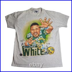 Vintage Reggie White Green Bay Packers Shirt Xplosion Caricature 1994 Size Large