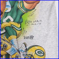 Vintage Reggie White Green Bay Packers Shirt Xplosion Caricature 1994 Size Large