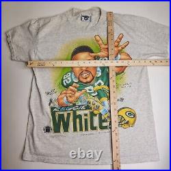 Vintage Reggie White Green Bay Packers Shirt Xplosion Caricature 1994 Size Large