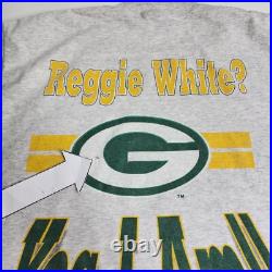 Vintage Reggie White Green Bay Packers Shirt Xplosion Caricature 1994 Size Large