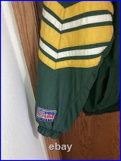 Vintage STARTER NFL Pro Line Authentic GREEN BAY PACKERS Zip Up Parka Jacket, XL