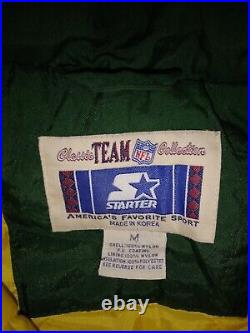 Vintage Starter Classic Team Collection Green Bay Packers Jacket Hooded Size Med