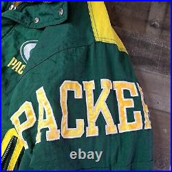 Vintage Starter Green Bay Packers Jacket NFL Team Collection Size Large Quilted