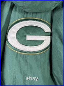 Vintage Starter Proline 90s Green Bay Packers 1/2 Zip Hood 2XL Jacket