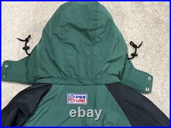 Vintage Starter Proline 90s Green Bay Packers 1/2 Zip Hood 2XL Jacket
