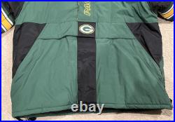 Vintage Starter Proline 90s Green Bay Packers 1/2 Zip Hood 2XL Jacket