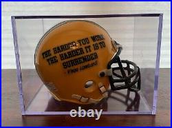Vintage Vince Lombardi theme Helmet, Green Bay Packers With cube