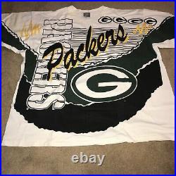 Vintage green bay packers graphic T-shirt double-sided made in USA magic T's 4XL