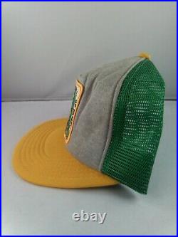 Vtg GREEN BAY PACKERS HALL OF FAME 70's Big Patch snapback mesh trucker hat cap