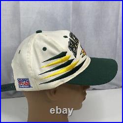 Vtg Green Bay Packers Diamond Cut Snapback Hat Cap Logo Athletic Two Tone Read