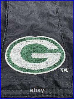 Vtg Green Bay Packers Jacket Adult Black Green Starter Pro Line 90s Pullover M