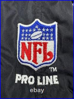 Vtg Green Bay Packers Jacket Adult Black Green Starter Pro Line 90s Pullover M