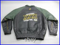 Vtg Green Bay Packers Mens Leather Jacket Sz M Full Zip Super Bowl XXXI Champion Vtg Green Bay Packers Mens Leather Jacket Sz M Full Zip Super Bowl XXXI Champion