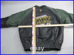 Vtg Green Bay Packers Mens Leather Jacket Sz M Full Zip Super Bowl XXXI Champion Vtg Green Bay Packers Mens Leather Jacket Sz M Full Zip Super Bowl XXXI Champion