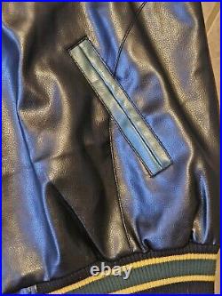 Vtg Green Bay Packers NFL Giii Faux Leather Jacket Zip Up Coat Football XXL
