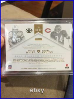 Walter Payton Reggie White 2017 Flawless Prime 4 Color Dual Jersey Patch /10