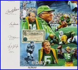World Champion Multi-Signed Green Bay Packers Framed 27x36 Lithograph Prints